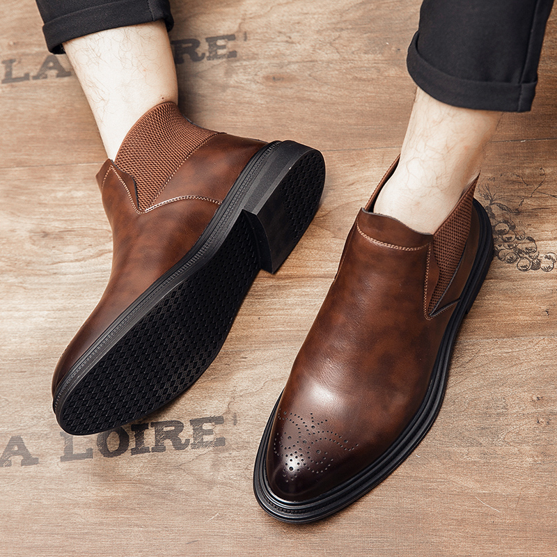 Men Formal Wear With Boots - High-Top-Lederschuhe sind vielseitig einsetzbar für Herren,