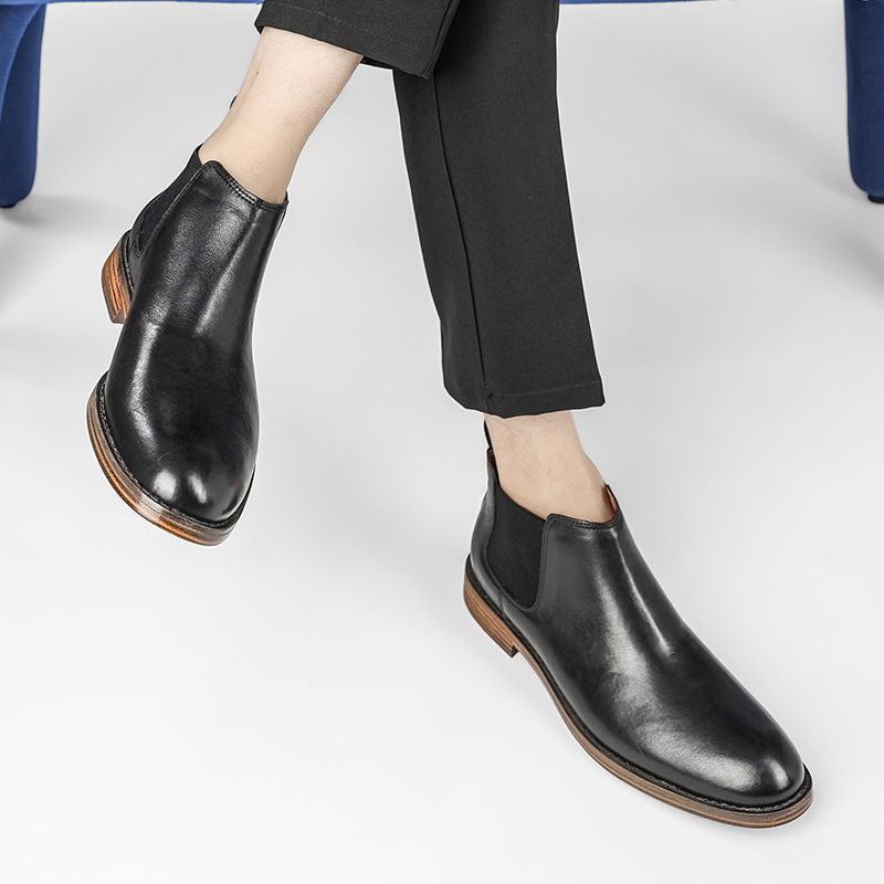 Men Formal Wear With Boots - Herren Business Fashion Kleid Stiefel Echtes