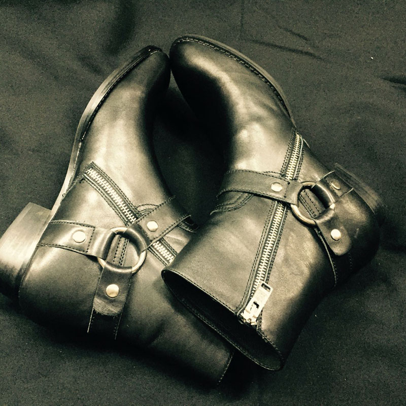 Men Formal Wear With Boots - Männer echtes Leder handgemachte Boutique Keil