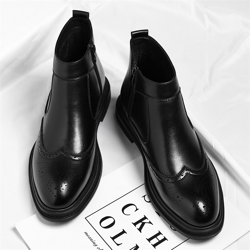 Herbst-Winter-Herren-Business- – Men Formal Wear With Boots Bewertung und Preis