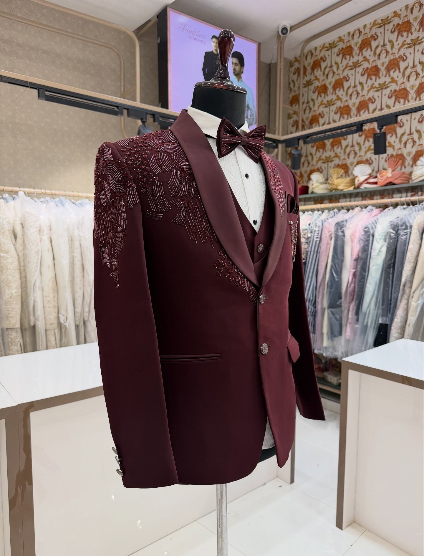 3-teiliger Bräutigam Hochzeits – Men Formal Wear Modern Bewertung und Preis