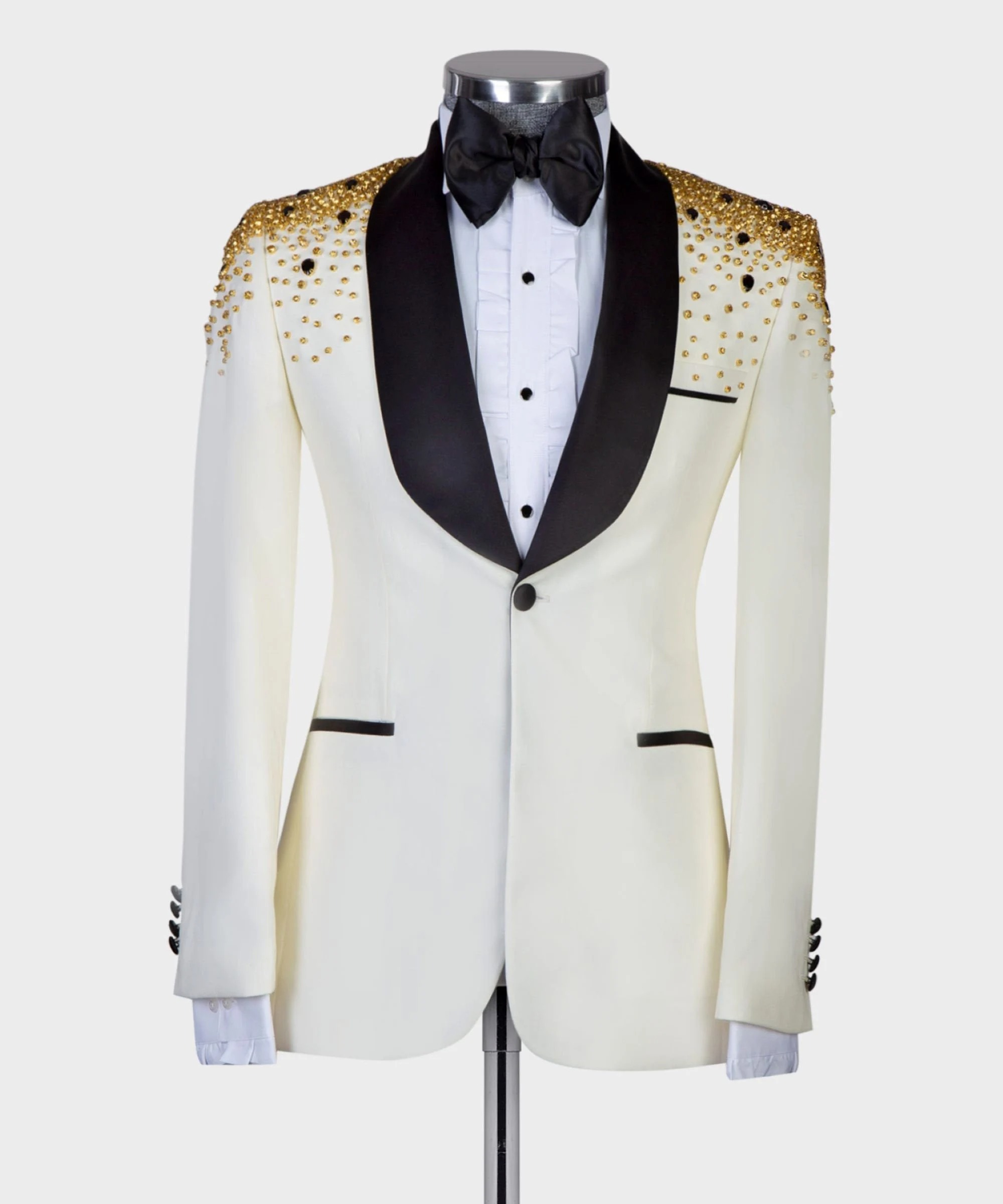 Mann Luxus Kristalle Perlen An – Men Formal Wear Modern Bewertung und Preis