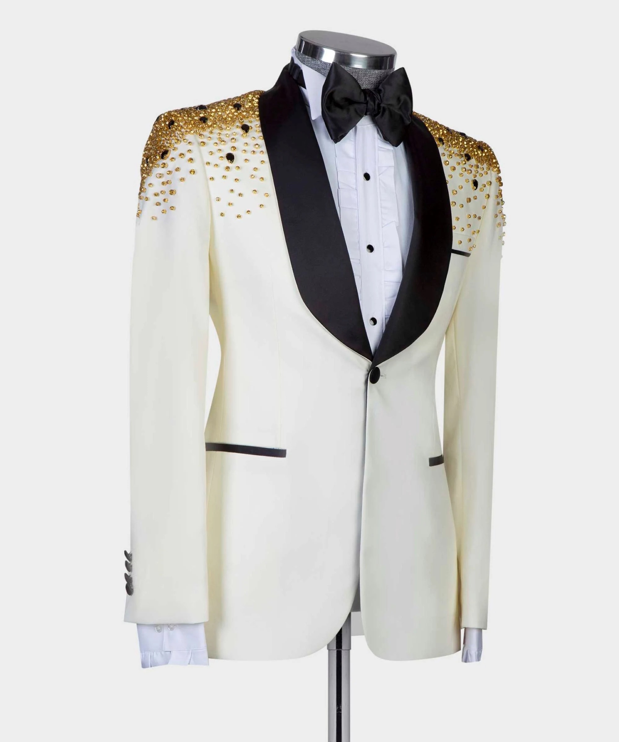 Mann Luxus Kristalle Perlen An – Men Formal Wear Modern Bewertung und Preis